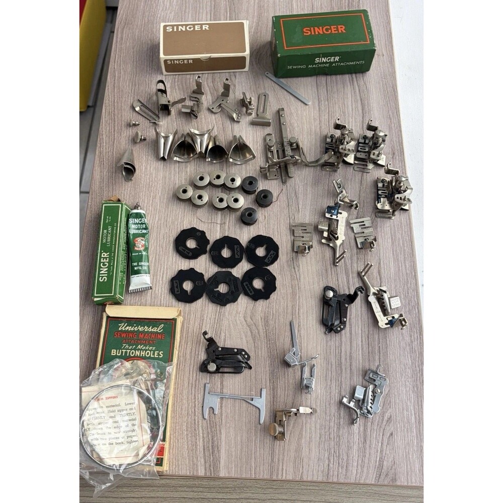 Singer sewing machine parts vintage Lubricant Ruffler Foot Cams Mixed Lot